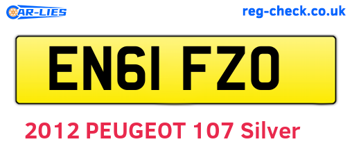 EN61FZO are the vehicle registration plates.