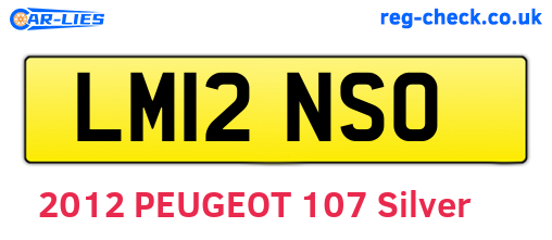 LM12NSO are the vehicle registration plates.