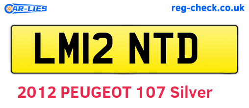 LM12NTD are the vehicle registration plates.