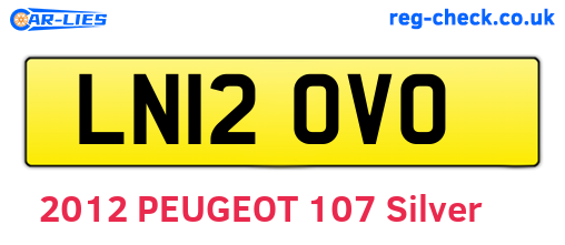LN12OVO are the vehicle registration plates.
