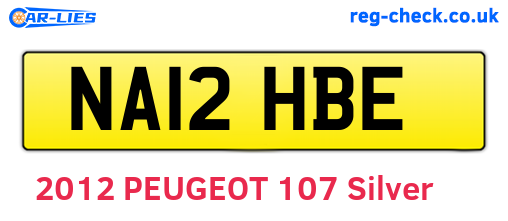 NA12HBE are the vehicle registration plates.