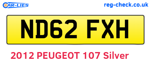 ND62FXH are the vehicle registration plates.