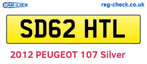 SD62HTL are the vehicle registration plates.