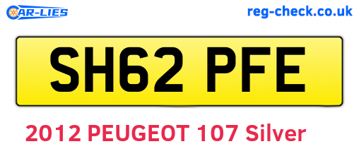 SH62PFE are the vehicle registration plates.