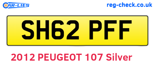 SH62PFF are the vehicle registration plates.