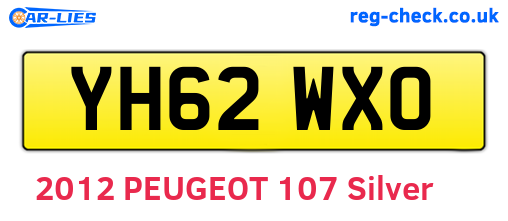 YH62WXO are the vehicle registration plates.