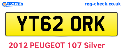 YT62ORK are the vehicle registration plates.