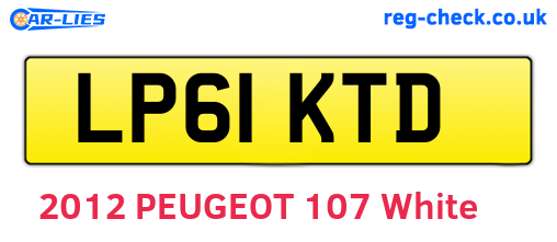 LP61KTD are the vehicle registration plates.