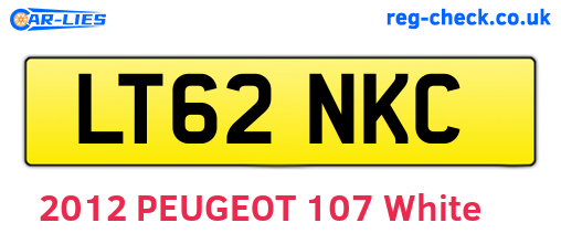LT62NKC are the vehicle registration plates.