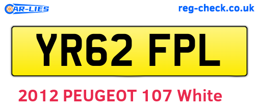 YR62FPL are the vehicle registration plates.