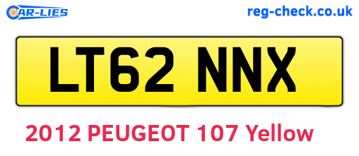 LT62NNX are the vehicle registration plates.