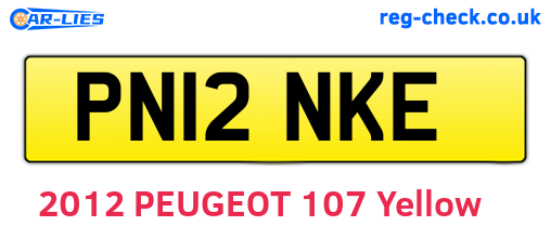 PN12NKE are the vehicle registration plates.