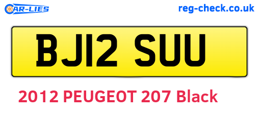 BJ12SUU are the vehicle registration plates.