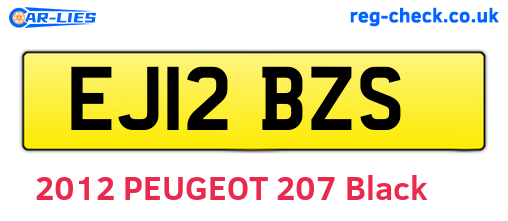 EJ12BZS are the vehicle registration plates.