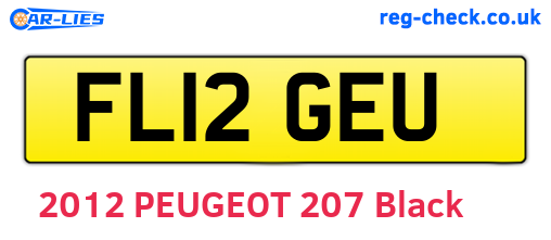 FL12GEU are the vehicle registration plates.