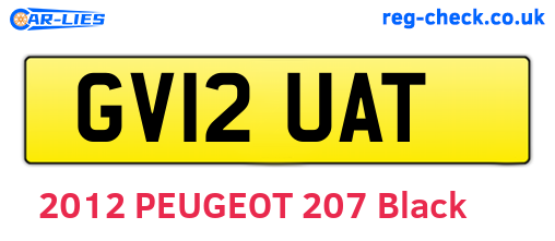 GV12UAT are the vehicle registration plates.