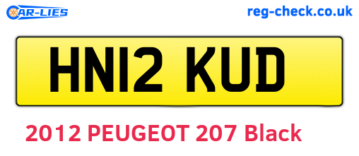 HN12KUD are the vehicle registration plates.