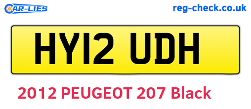 HY12UDH are the vehicle registration plates.