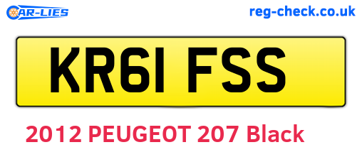 KR61FSS are the vehicle registration plates.
