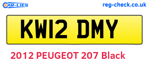 KW12DMY are the vehicle registration plates.