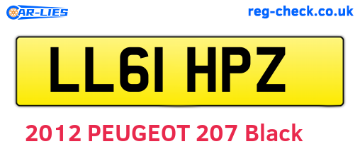 LL61HPZ are the vehicle registration plates.