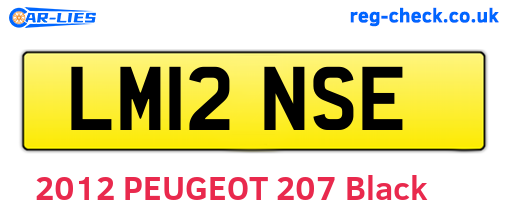 LM12NSE are the vehicle registration plates.