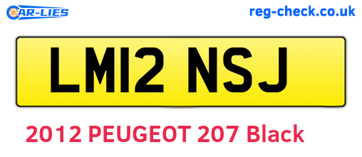 LM12NSJ are the vehicle registration plates.