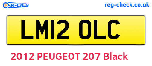 LM12OLC are the vehicle registration plates.