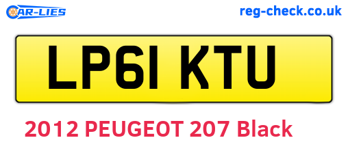 LP61KTU are the vehicle registration plates.