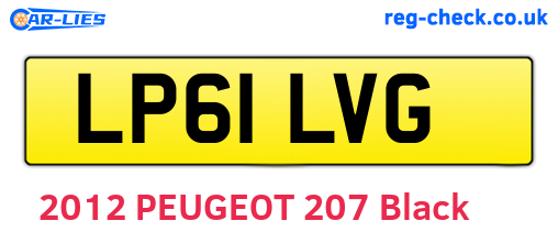 LP61LVG are the vehicle registration plates.