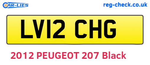 LV12CHG are the vehicle registration plates.