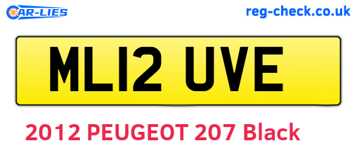 ML12UVE are the vehicle registration plates.