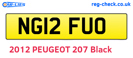 NG12FUO are the vehicle registration plates.