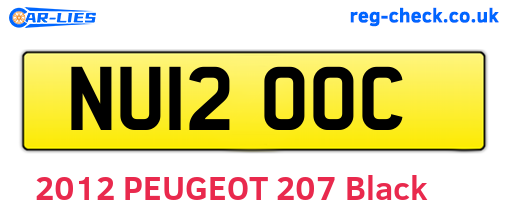 NU12OOC are the vehicle registration plates.