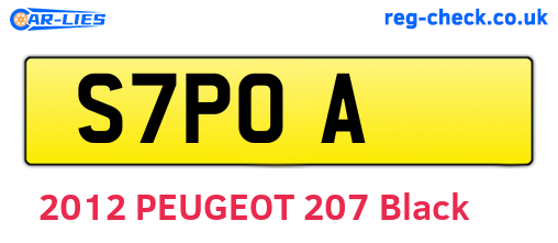 S7POA are the vehicle registration plates.