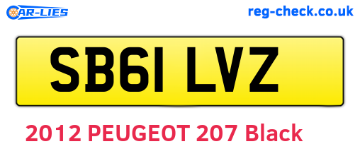 SB61LVZ are the vehicle registration plates.