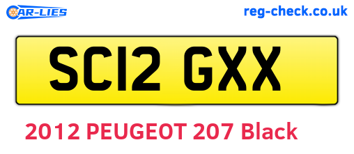 SC12GXX are the vehicle registration plates.