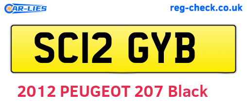 SC12GYB are the vehicle registration plates.