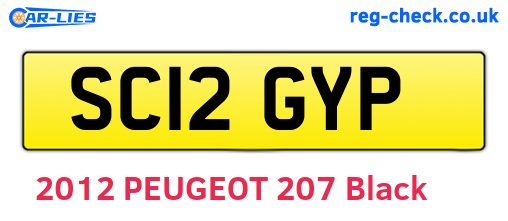 SC12GYP are the vehicle registration plates.