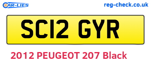 SC12GYR are the vehicle registration plates.