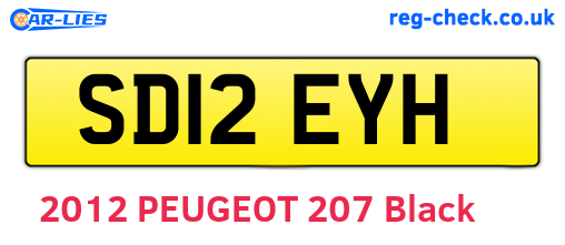 SD12EYH are the vehicle registration plates.