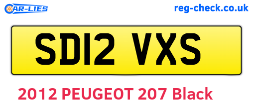 SD12VXS are the vehicle registration plates.
