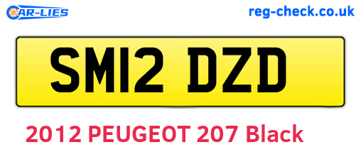 SM12DZD are the vehicle registration plates.