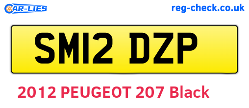 SM12DZP are the vehicle registration plates.