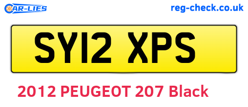 SY12XPS are the vehicle registration plates.