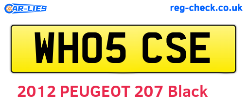 WH05CSE are the vehicle registration plates.