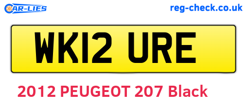 WK12URE are the vehicle registration plates.