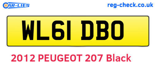 WL61DBO are the vehicle registration plates.