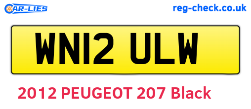 WN12ULW are the vehicle registration plates.