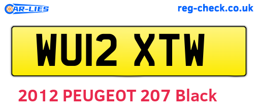 WU12XTW are the vehicle registration plates.